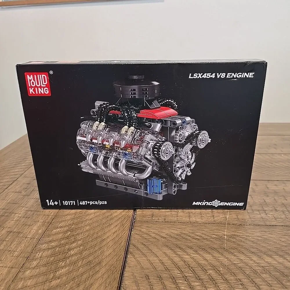 Mould King 10171 V8 Engine Motor LSX 454 Klemmbausteine 487pcs NEU OVP